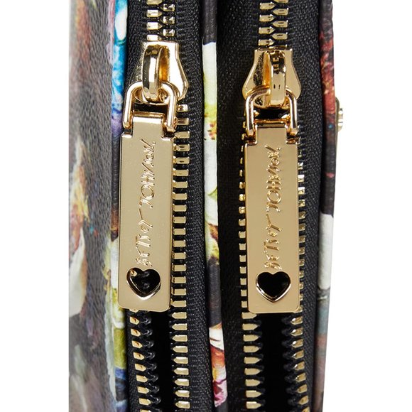 NEW Betsey Johnson XOTalli Double Zip Around Wristlet Wallet Pouch Bag - Picture 12 of 14